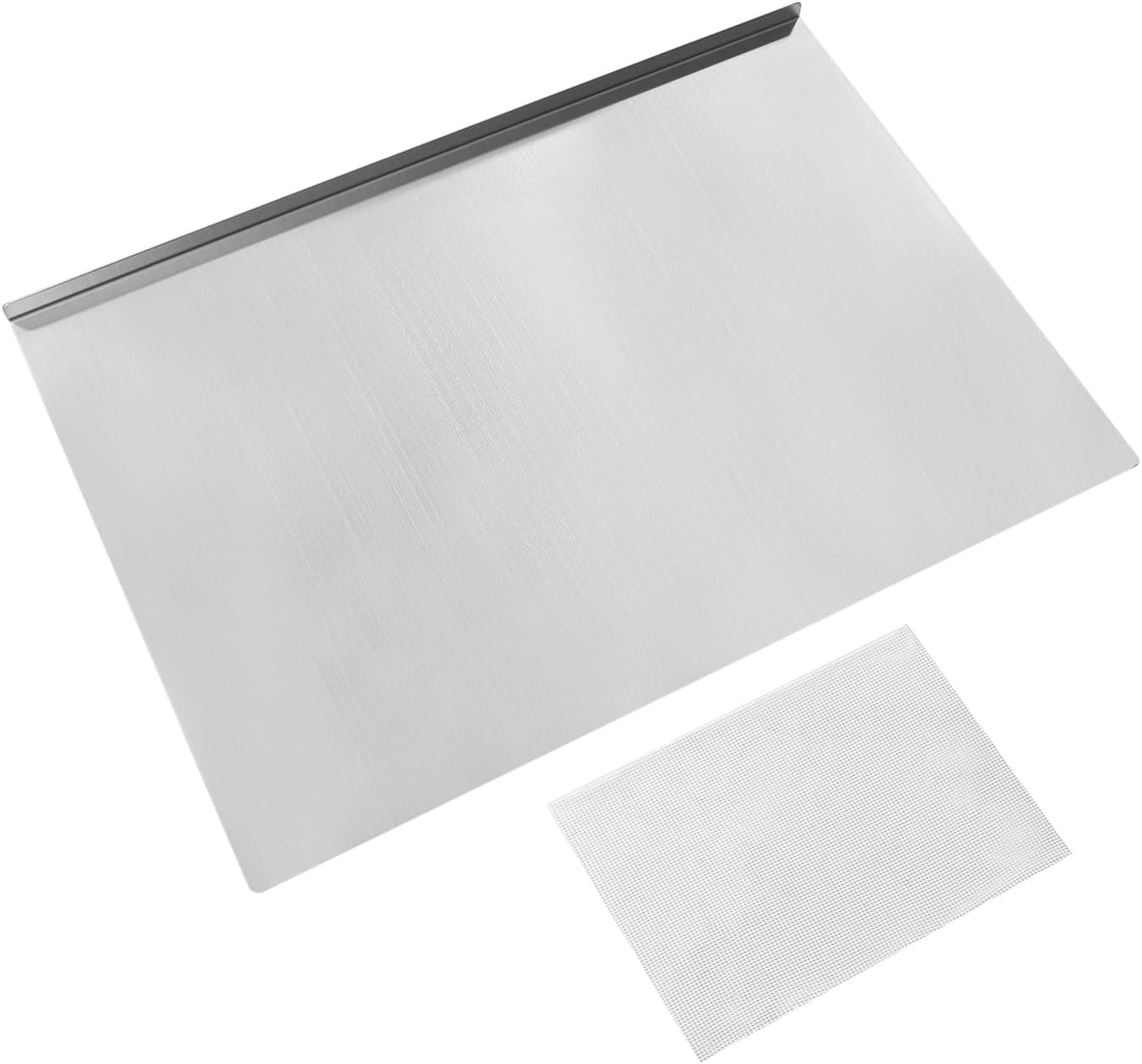304 Stainless Steel Cutting Board, Extra Large Chopping Board with Lip, Heavy Duty Baking Board, Stove Top Cutting Board for Kitchen Pastry Meat Vegetables Bread (27.6 * 19.7inch)