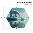 thumbnail image 2 of Coasters Set of 4 - Polar Bear On Iceberg Drink Coasters for Tabletop Protection Leather Coasters for Living Room Decor and Housewarming Gift Hexagon, 2 of 5