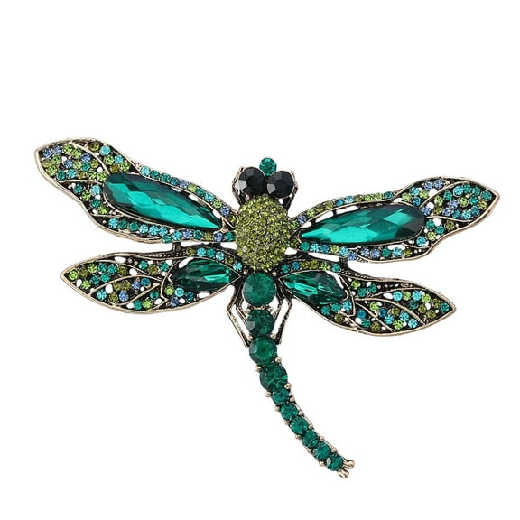 Cute Dragonfly Lapel Brooch Pin for Women Cubic Zirconia Rhinestone Pins Clip Sweater Scarves Jackets Dress Backpacks Brooches Pins