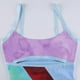 thumbnail image 3 of Mini vestido sexy con cuello halter y recorte para mujer Y2K Rainbow Girl Printed Backless Lace Up Bodycon Dress Vestidos de playa tropical Xemadio WRLF-97-3, 3 of 5