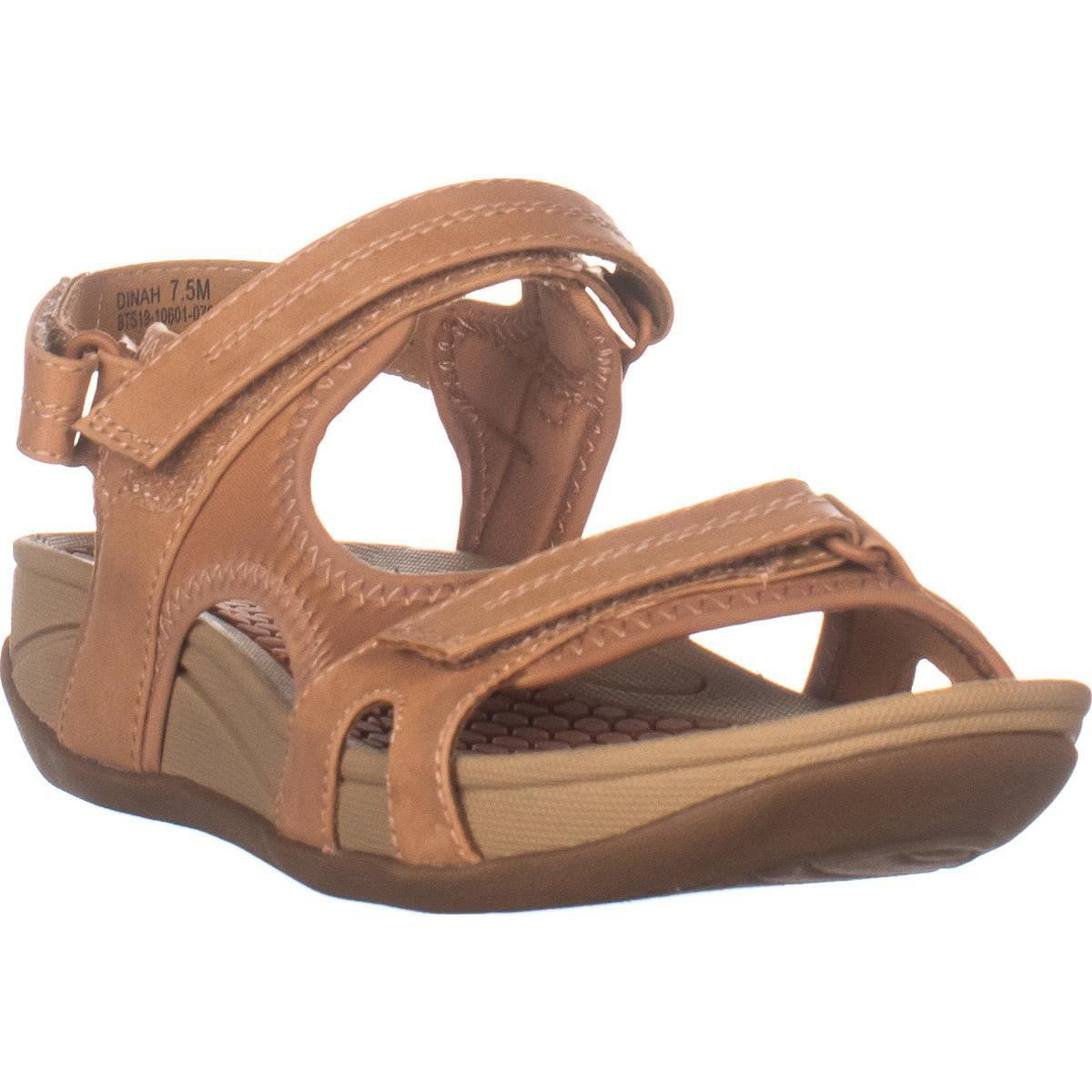 Womens BareTraps Dinah Flat Sport Sandals Caramel 7.5 US Walmart