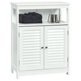 thumbnail image 4 of Spaco Wood Freestanding Bathroom Storage Cabinet with Double Shutter Door-White, Bathroom Storage Cabinet for Entryway Storage, Home Office Furniture, 4 of 11