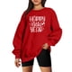 thumbnail image 2 of ICHUANYI Clearance Women Classic New Year Christmas Print Crewneck Long Sleeve Loose Sweatshirt Tops ICHUANYI "ICHUANYI", 2 of 7