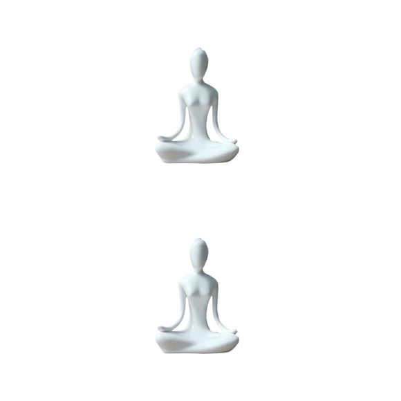 Bearachild Decoración de cerámica para chica de Yoga, simulación decorativa, reemplazo moderno, Color sólido, adorno para dormitorio Type1 NO1