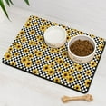 thumbnail image 3 of Pet Food Mat Absorbent Water Non-Skid Dog Water Mat Sunflower Buffalo Plaid Cat Mat for Food Eco-Friendly Durable Pet Placemat, 3 of 7