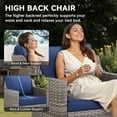 thumbnail image 5 of Bellefurn Outdoor Swivel Rocker Chairs Set of 2 with Table,Patio Wicker Swivel Glider Chairs High Back Patio Outdoor Rocking Chairs Patio Furniture Set for Porch Deck Backyard Garden, 5 of 10