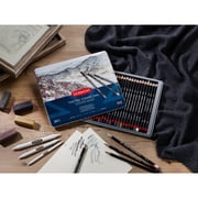 Derwent Tinted Charcoal Pencil 24-Pencil Tin Set