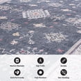 thumbnail image 6 of World Rug Gallery Transitional Bordered Machine Washable 7'7"x9'6" Dark Gray Area Rug, 6 of 8
