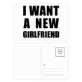 thumbnail image 1 of I Want A New Girlfriend Postcard Set Birthday Mailing Thanks Greeting Card, 1 of 3