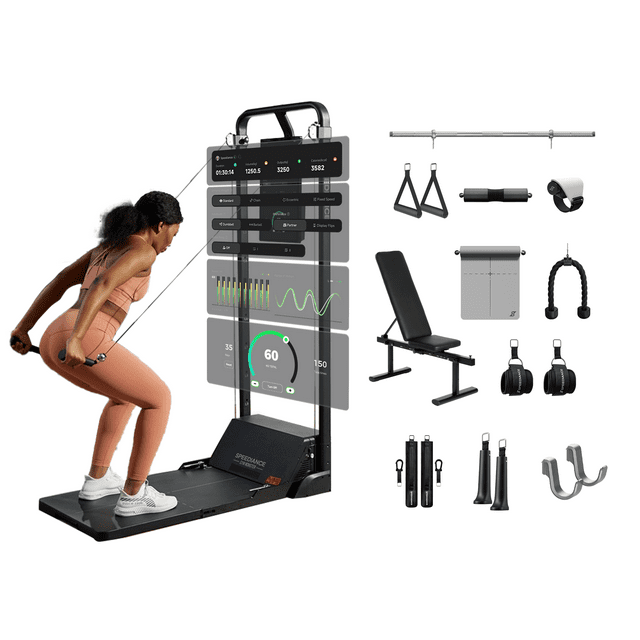 Speediance AI-Powered Smart Home Gym System, Multi-functional Smith Workout Machine & Full Body Strength Training Fitness Equipment, All-in-One Training Machine with Digital Weight Virtual Trainer