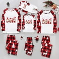 thumbnail image 6 of Odeerbi Christmas Pajamas for Family Holiday Long Sleeve Family Christmas Pajamas Matching Sets Dad Casual Printed Top with Bottom Outfits Home Wear Sleepwear Family Matching PJs Set Red, 6 of 6