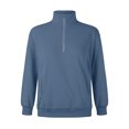 thumbnail image 4 of ICHUANYI Clearance Fashion Woman Long Sleeve Zipper Neck Solid Blouse Causal Pullover Pockets Tops(Blue, M) ICHUANYI WER2023081513733, 4 of 5