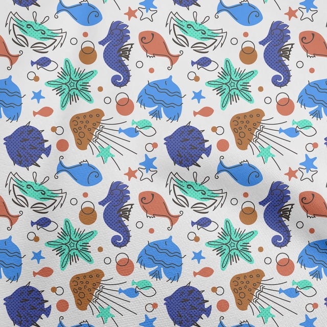 oneOone Polyester Spandex Brown Fabric Beach Sewing Craft Projects Fabric Prints By Yard 56 Inch Wide