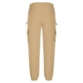 thumbnail image 6 of Mens Cargo Jogger Pants Slim Fit Stretch With Zipper Pockets Lightweight Cotton Tapered Pants Drawstring Elastic Waist, 6 of 6