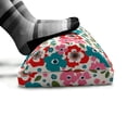 thumbnail image 5 of Flowers Foot Rest, Spring Vivid Flora on Eggshell Backdrop, Non-Slip Backing Adjustable Ergonomic Memory Foam Leg Support for Office, Multicolor, by Ambesonne, 5 of 5