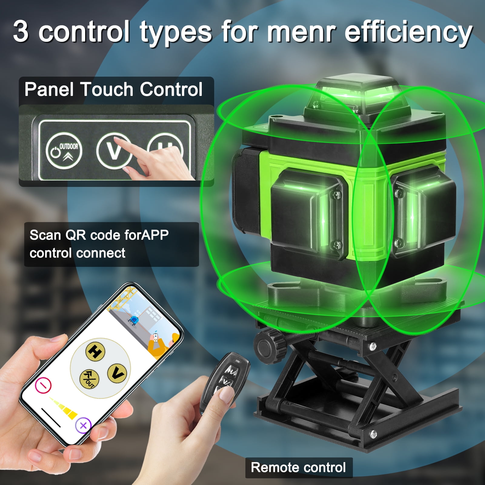 CACAGOO 4D 16 Lines Laser Level 3° Self-Leveling Machine with Vertical Horizontal Tilt Lines