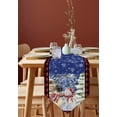 thumbnail image 4 of Table Runner Dresser Scarves Winter Christmas Garden Snowflake Xmas Tree Cotton Linen Burlap Table Cover Red Black Plaid Lattice Table Runners for Family Kitchen Dining Holiday Party Banquet Decor, 4 of 5