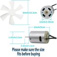 thumbnail image 2 of 6’’ RV Vent Fan Motor & Fan Blade Replacement, 12V D-Shaft RV Vent Motor Compatible with Heng's, Elixir, Jensen, Jayco,Toyota Dolphin RV, 2 of 7