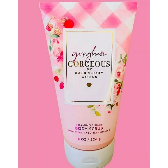 Bath And Body Works Gingham Gorgeous Foaming Sugar Body Scrub 8 Oz