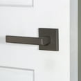 thumbnail image 2 of Viaggio Qadmhmlus_Dd Quadrato Hammered Solid Brass Non-Turning Two-Sided Dummy Door Lever, 2 of 7