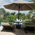 thumbnail image 4 of Plateau de Table pour Parasol de Plage Extérieur 17 Pouces avec 4 Porte-Gobelets, 4 Compartiments à Collations, 4 of 5