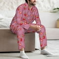 thumbnail image 7 of Sikiie Cute Strawberry Mens Pajama Set, Soft Warm Long Sleeve Sleepwear, Cozy Button-Down Pjs for Men-Large, 7 of 7