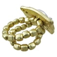 thumbnail image 3 of Zeckos Rhinestone Skull & Crossbones Goldtone Stretch Ring, 3 of 3