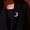 thumbnail image 1 of IDEANATEGRATE Pin De Lunar De Aleación Plateada Con Rhinestones Para Decorar Y, 1 of 6