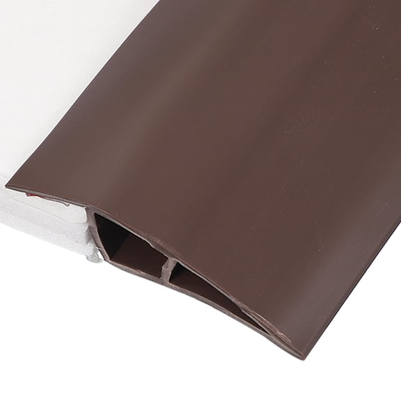 Uxcell Floor Transition Strip 6.5ft Self-Adhesive Flooring Edge Trim Strip for Uneven Floors Gaps from 11/16" to 13/16", Coffee