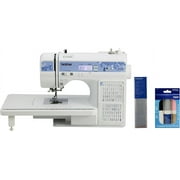 Brother CS7205 Computerized Sewing Machine with Wide Table, and SASEW6 6-Piece Premium Sewing Thread Pack, SA520 Water Soluble Stabilizer