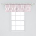 thumbnail image 2 of Ambesonne Purple Mandala Window Valance, Victorian Damask Style Vintage Pattern with Rococo Effect Print, Curtain Valance for Kitchen Bedroom Decor with Rod Pocket, 54" X 18", Pale Pink White, 2 of 3