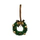 thumbnail image 2 of Mini Corona Navideña Decorativa | Corona Navideña de Plástico Verde con Cascabeles, Lazos y Estrella | Adorno Festivo Pequeño de 8 Cm para Espejo Retrovisor de Coche, Ventana, Puerta, Regalo Colgante, 2 of 6