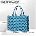 thumbnail image 3 of Large Capacity Tote Bag,Blue Dachshunds Dog Handbag Fashion Luxury Tote Bag,15.7"x13"x 5.1" Inches,Laptop Compatible, 3 of 6
