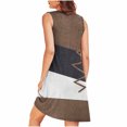 thumbnail image 4 of Fnooota Women's Nightgowns & Sleepshirts, Sleeveless Casual Pleated Soft Summer Dresses Brown Size M, 4 of 8