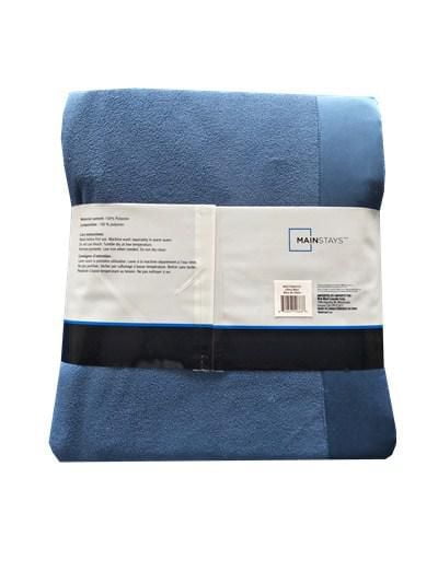 MAINSTAYS Solid Blue Micro Fleece Blanket