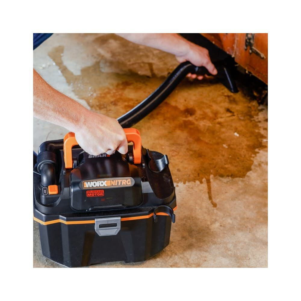 Worx Nitro WX031L 20V 2.1 Gal Cordless Wet/Dry Vacuum (Battery and Charger Included)