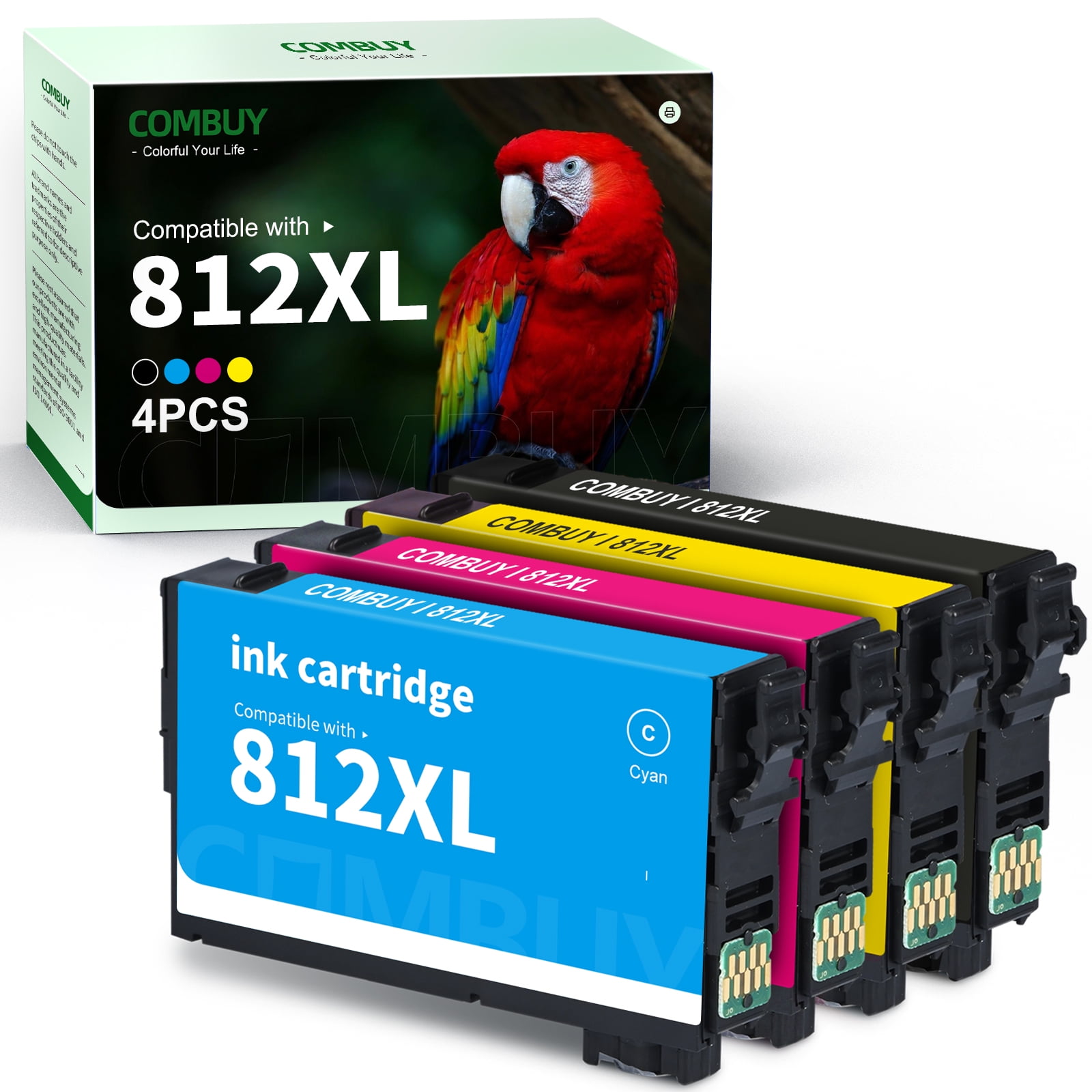812 XL Ink Cartridge for Epson 812XL T812 Ink for Workforce Pro WF7820