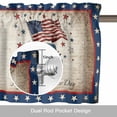 thumbnail image 6 of Happy Independence Day USA Flag Valances for Windows,Kitchen Valance Rod Pocket Short Curtain, Retro Blue Truck Valance Curtain Window Valances for Bedroom Bathroom Living Room 42x18in, 6 of 9