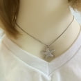 thumbnail image 5 of Gorgeous Hawaiian Large Starfish Earring and Necklace, Sterling Silver Star Fish CZ Pendant, N6168S Birthday Valentine Wife Mom Gift, 5 of 10