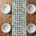 thumbnail image 6 of Green Eucalyptus Leaves Table Runner - 120 Inch Long, Kitchen Dining Table Runner Dresser Scarves, Daisy Floral Farmhouse Decor for Coffee Tables Wedding Party Banquet, 6 of 8