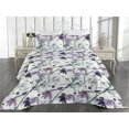 thumbnail image 2 of Ambesonne Springtime Quilted Bedspread Set 3 Pcs, Romantic Flower Petals, Twin, Laurel Green Mauve, 2 of 4