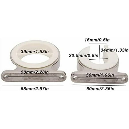 EVGATSAUTO Fishing Rod Holder 316 Stainless Steel Horizontal Storage for Marine Car Truck RV