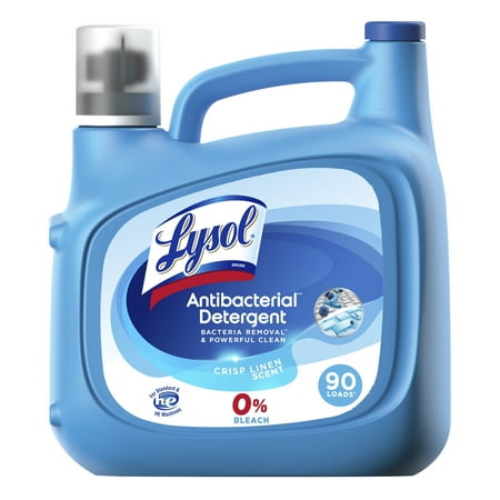  Lysol Antibacterial Laundry Detergent, Crisp Linen Scent, 90 laods, 138 oz, Bacteria Removal