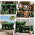 thumbnail image 5 of St. Patrick's Day Outdoor Waterproof Pillow Covers, Spring Lucky Shamrocks Green Gnomes Black Decorative Square Throw Pillowcase Sofa Cushion Sham for Patio/Couch/Chair, 18"x18" 2 Pack, 5 of 8
