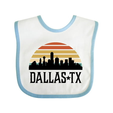 

Inktastic Dallas Texas Skyline Vintage Gift Baby Boy or Baby Girl Bib