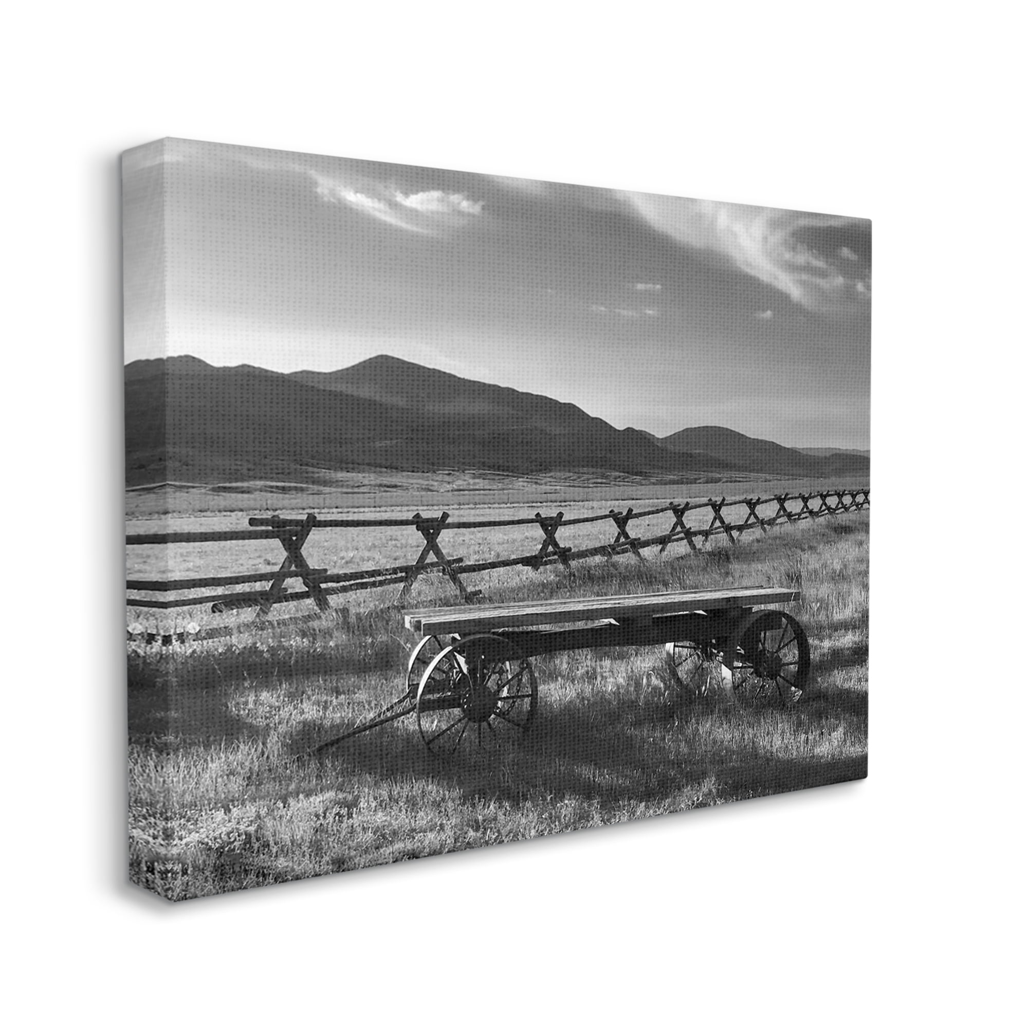 Stupell Industries Country Wagon Scenery Landscape Photography Gallery Wrapped Canvas Art Print Wall Art, 48 x 36