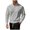 Gray, variant on TOUMENY Men's Lightweight Zip Up Jacket Stand Collar Long Sleeve Solid Slim Coat Casual Outdoor Sun Protection Track Top Black S
