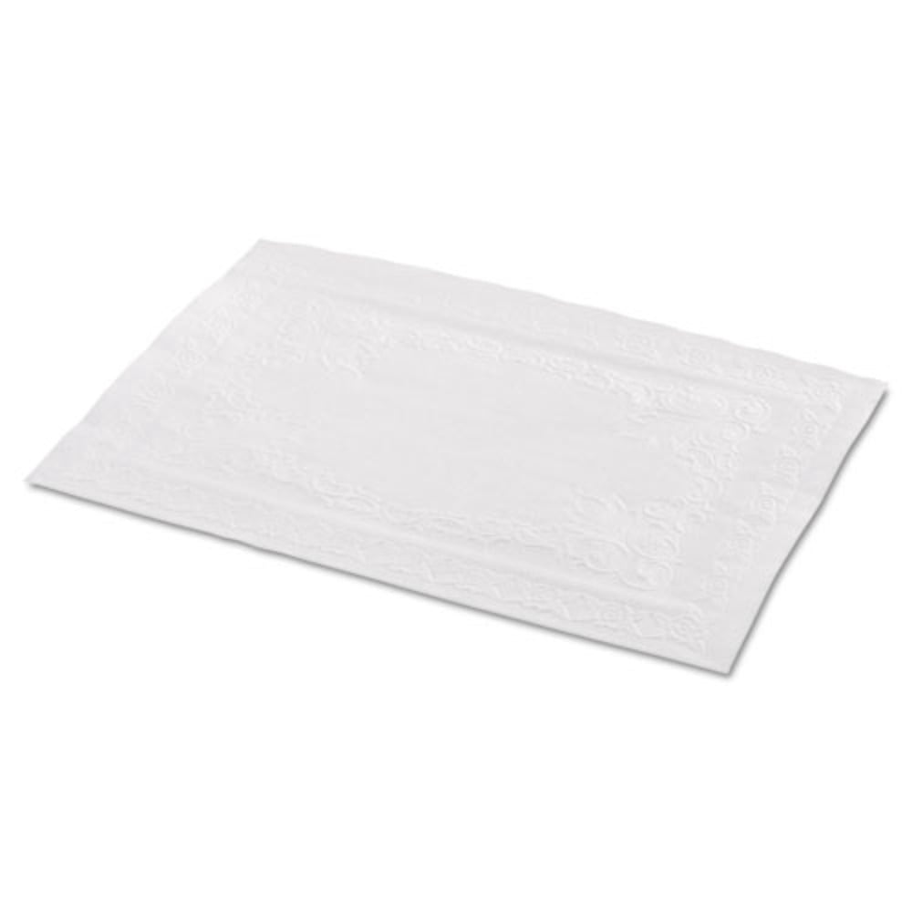 Classic Embossed Straight Edge Placemats 10 x 14, White, 1,000/Carton