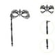 thumbnail image 5 of Máscara de máscaras de máscara de vestuario de metal elegante para el carnaval show fantasía cosplay Negro, 5 of 8