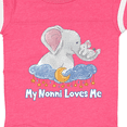 thumbnail image 4 of Inktastic My Nonni Loves Me Cute Elephants Clouds Moon and Stars Boys or Girls Baby Bodysuit, 4 of 5